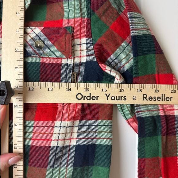 Legendary Whitetails Flannel Shirt Youth Large 14/16 Holiday Plaid Winter Fall - Picture 10 of 12